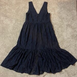 Tommy Hilfiger Navy Blue Floral Sleeveless V-Neck Dress